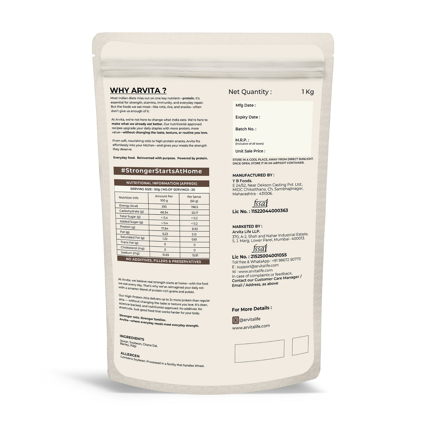 High Protein Gluten-Free Atta